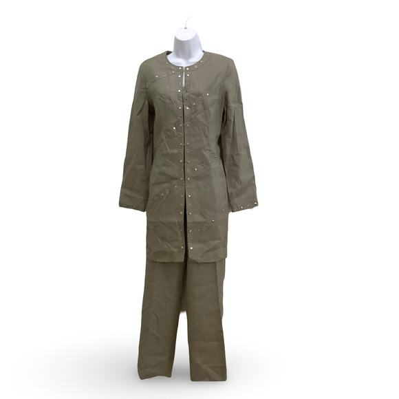 Vintage Carole Little Linen Pant Suit - Picture 1 of 13